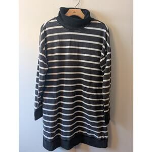 Doe and Rae Black and White Striped Dress